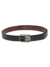 Load image into Gallery viewer, Men's Classic Texture Finish Black &amp; Brown Leather Reversiable Belt
