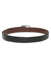 Load image into Gallery viewer, Men's Classic Texture Finish Black &amp; Brown Leather Reversiable Belt
