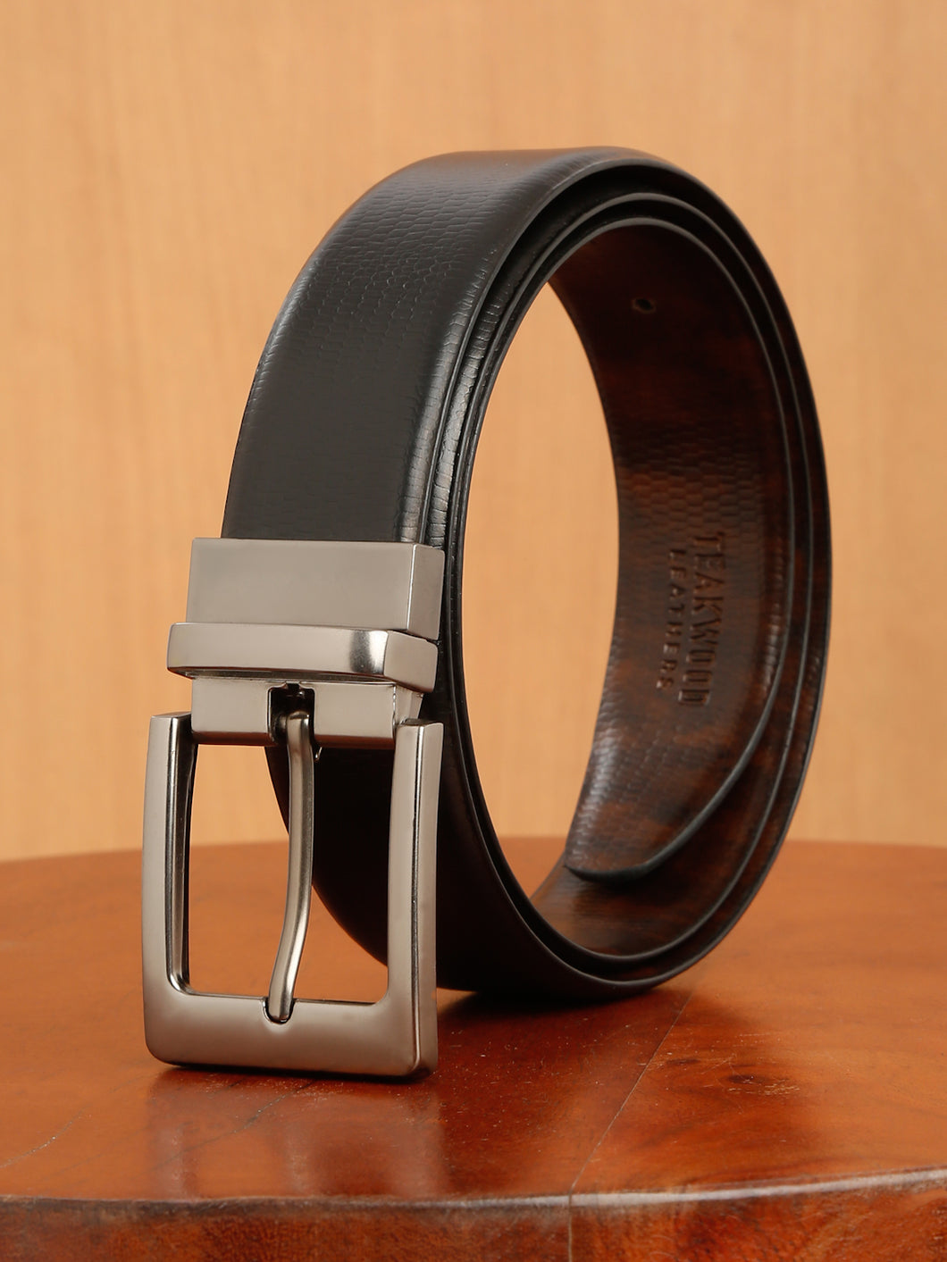 Men's Texture Leather Reversiable belt