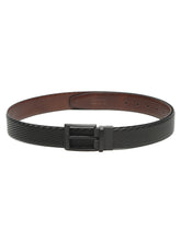 Load image into Gallery viewer, Men's Diagonal Texture Black &amp; Brown Reversiable Belt
