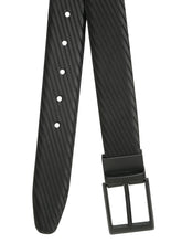 Load image into Gallery viewer, Men's Diagonal Texture Black &amp; Brown Reversiable Belt
