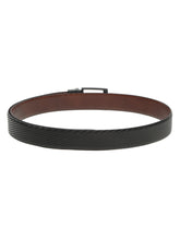 Load image into Gallery viewer, Men's Diagonal Texture Black &amp; Brown Reversiable Belt
