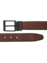 Load image into Gallery viewer, Men's Diagonal Texture Black &amp; Brown Reversiable Belt
