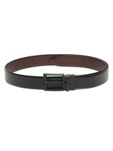 Load image into Gallery viewer, Men's Texture Black &amp; Brown Leather Reversiable Belt
