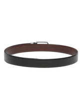 Load image into Gallery viewer, Men's Texture Black &amp; Brown Leather Reversiable Belt
