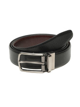 Load image into Gallery viewer, Men's Texture Black &amp; Brown Leather Reversiable Belt
