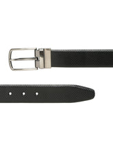 Load image into Gallery viewer, Men's Texture Black &amp; Brown Leather Reversiable Belt
