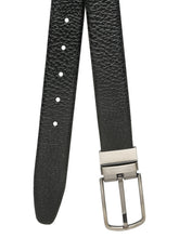 Load image into Gallery viewer, Men's Texture Finish Black &amp; Brown Leather Reversiable Belt
