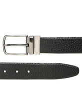 Load image into Gallery viewer, Men's Texture Finish Black &amp; Brown Leather Reversiable Belt
