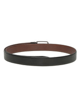 Load image into Gallery viewer, Men's Classic Texture Finish Black &amp; Brown Leather Reversiable Belt
