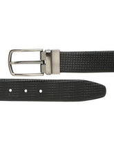 Load image into Gallery viewer, Men's Classic Texture Finish Black &amp; Brown Leather Reversiable Belt
