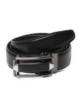 Load image into Gallery viewer, Men Texture Black Leather Auto-Lock Buckle Belt
