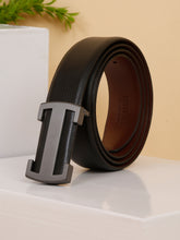 Load image into Gallery viewer, MEN TEXTURED LEATHER PUSH-PIN BELT
