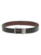 Load image into Gallery viewer, Men's Texture Black &amp; Brown Leather Reversiable Belt
