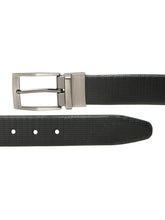 Load image into Gallery viewer, Men's Texture Black &amp; Brown Leather Reversiable Belt
