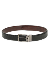 Load image into Gallery viewer, Men's Diagonal Texture Black &amp; Brown Reversiable Belt
