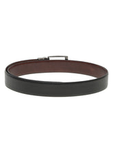 Load image into Gallery viewer, Men's Texture Black &amp; Brown Leather Reversiable Belt
