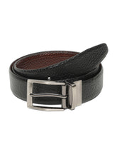 Load image into Gallery viewer, Men's Texture Finish Black &amp; Brown Leather Reversiable Belt
