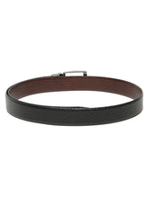 Load image into Gallery viewer, Men's Texture Finish Black &amp; Brown Leather Reversiable Belt
