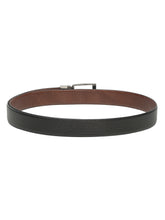 Load image into Gallery viewer, Men's Classic Texture Finish Black &amp; Brown Leather Reversiable Belt
