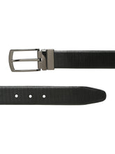 Load image into Gallery viewer, Men's Texture Black &amp; Brown Leather Reversiable Belt
