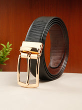 Load image into Gallery viewer, Men's Texture Black &amp; Brown Leather Reversiable Belt
