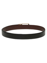 Load image into Gallery viewer, Men's Texture Black &amp; Brown Leather Reversiable Belt
