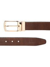 Load image into Gallery viewer, Men's Texture Black &amp; Brown Leather Reversiable Belt
