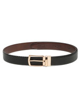 Load image into Gallery viewer, Men's Diagonal Texture Black &amp; Brown Reversiable Belt
