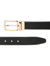 Load image into Gallery viewer, Men's Diagonal Texture Black &amp; Brown Reversiable Belt

