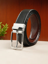 Load image into Gallery viewer, Men's Diagonal Texture Black &amp; Brown Reversiable Belt

