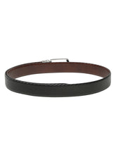 Load image into Gallery viewer, Men's Diagonal Texture Black &amp; Brown Reversiable Belt
