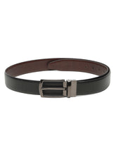 Load image into Gallery viewer, Men's Texture Black &amp; Brown Leather Reversiable Belt
