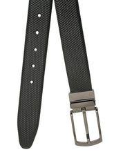 Load image into Gallery viewer, Men's Texture Black &amp; Brown Leather Reversiable Belt
