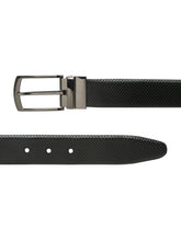 Load image into Gallery viewer, Men's Texture Black &amp; Brown Leather Reversiable Belt
