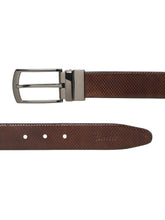 Load image into Gallery viewer, Men's Texture Black &amp; Brown Leather Reversiable Belt
