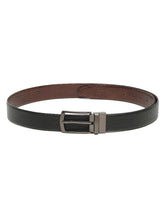 Load image into Gallery viewer, Men's Texture Finish Black &amp; Brown Leather Reversiable Belt
