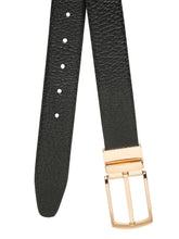 Load image into Gallery viewer, Men's Texture Finish Black &amp; Brown Leather Reversiable Belt
