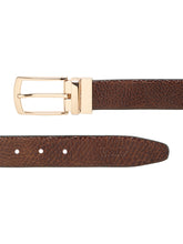 Load image into Gallery viewer, Men's Texture Finish Black &amp; Brown Leather Reversiable Belt
