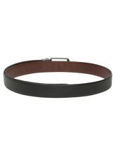 Load image into Gallery viewer, Men's Classic Texture Finish Black &amp; Brown Leather Reversiable Belt
