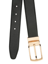 Load image into Gallery viewer, Men's Classic Texture Finish Black &amp; Brown Leather Reversiable Belt
