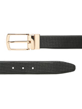 Load image into Gallery viewer, Men's Classic Texture Finish Black &amp; Brown Leather Reversiable Belt
