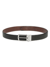 Load image into Gallery viewer, Men's Classic Texture Finish Black &amp; Brown Leather Reversiable Belt
