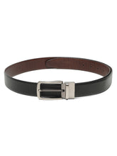 Load image into Gallery viewer, Men's Classic Texture Finish Black &amp; Brown Leather Reversiable Belt
