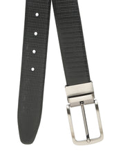 Load image into Gallery viewer, Men's Classic Texture Finish Black &amp; Brown Leather Reversiable Belt
