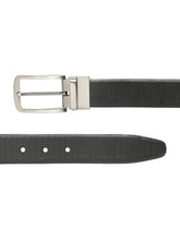 Load image into Gallery viewer, Men's Classic Texture Finish Black &amp; Brown Leather Reversiable Belt
