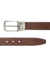 Load image into Gallery viewer, Men's Classic Texture Finish Black &amp; Brown Leather Reversiable Belt
