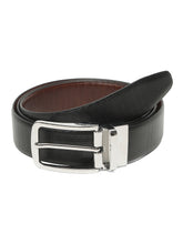 Load image into Gallery viewer, Men's Classic Texture Finish Black &amp; Brown Leather Reversiable Belt
