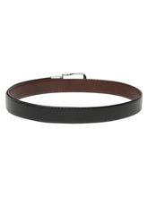 Load image into Gallery viewer, Men's Classic Texture Finish Black &amp; Brown Leather Reversiable Belt
