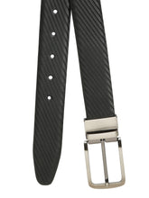Load image into Gallery viewer, Men's Diagonal Texture Black &amp; Brown Reversiable Belt

